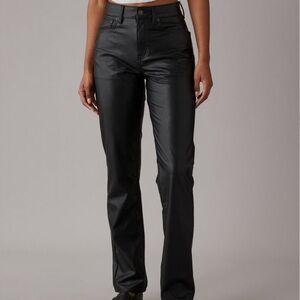 American Eagle Outfitters Black Stretch  Faux Leather Pants